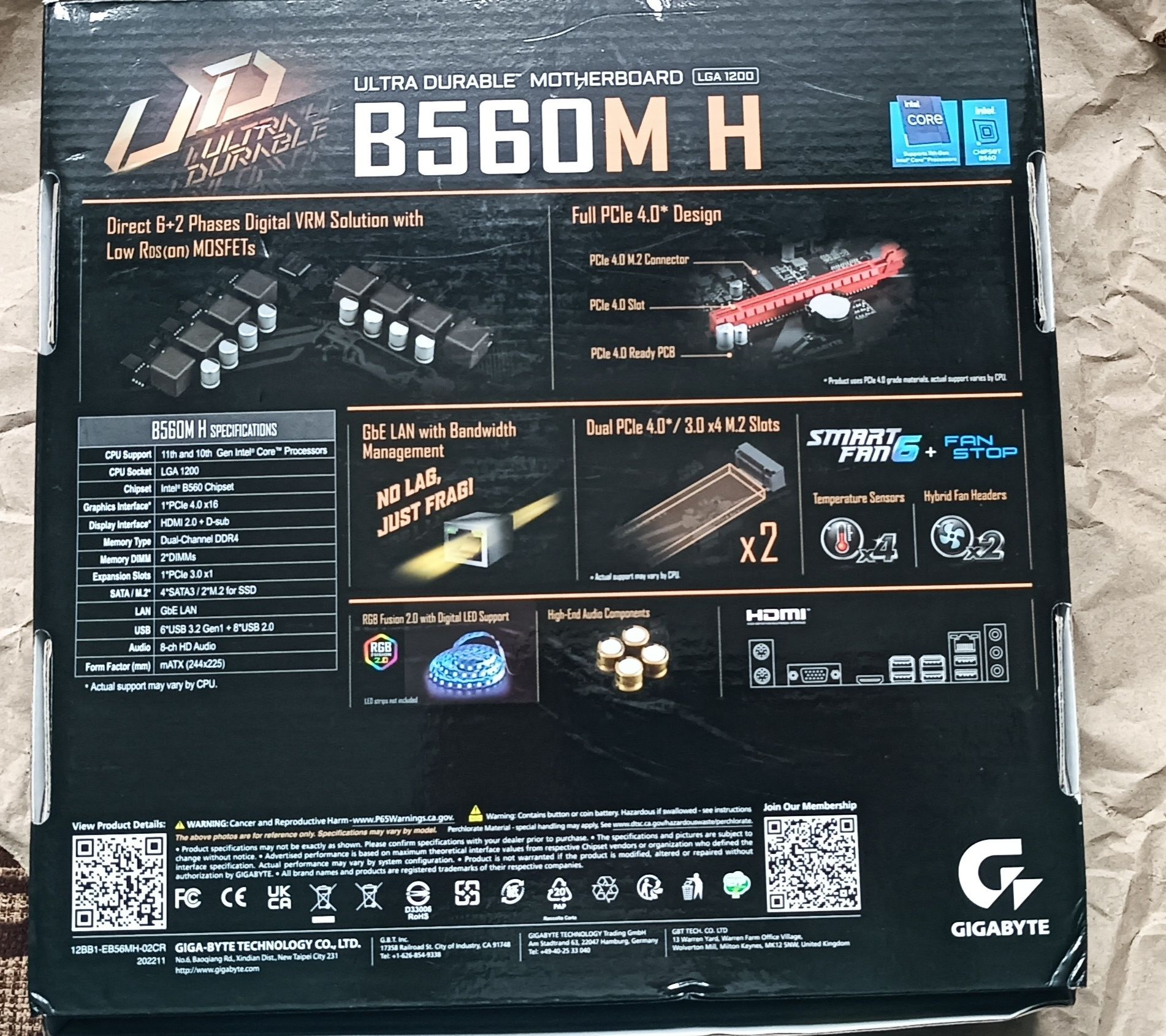Продам Материнську плату Gigabyte b560M H