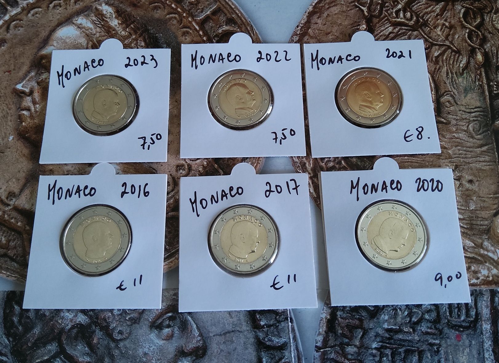 10324#Monaco moedas de 2 euros correntes UNC
Preço: colocado individua