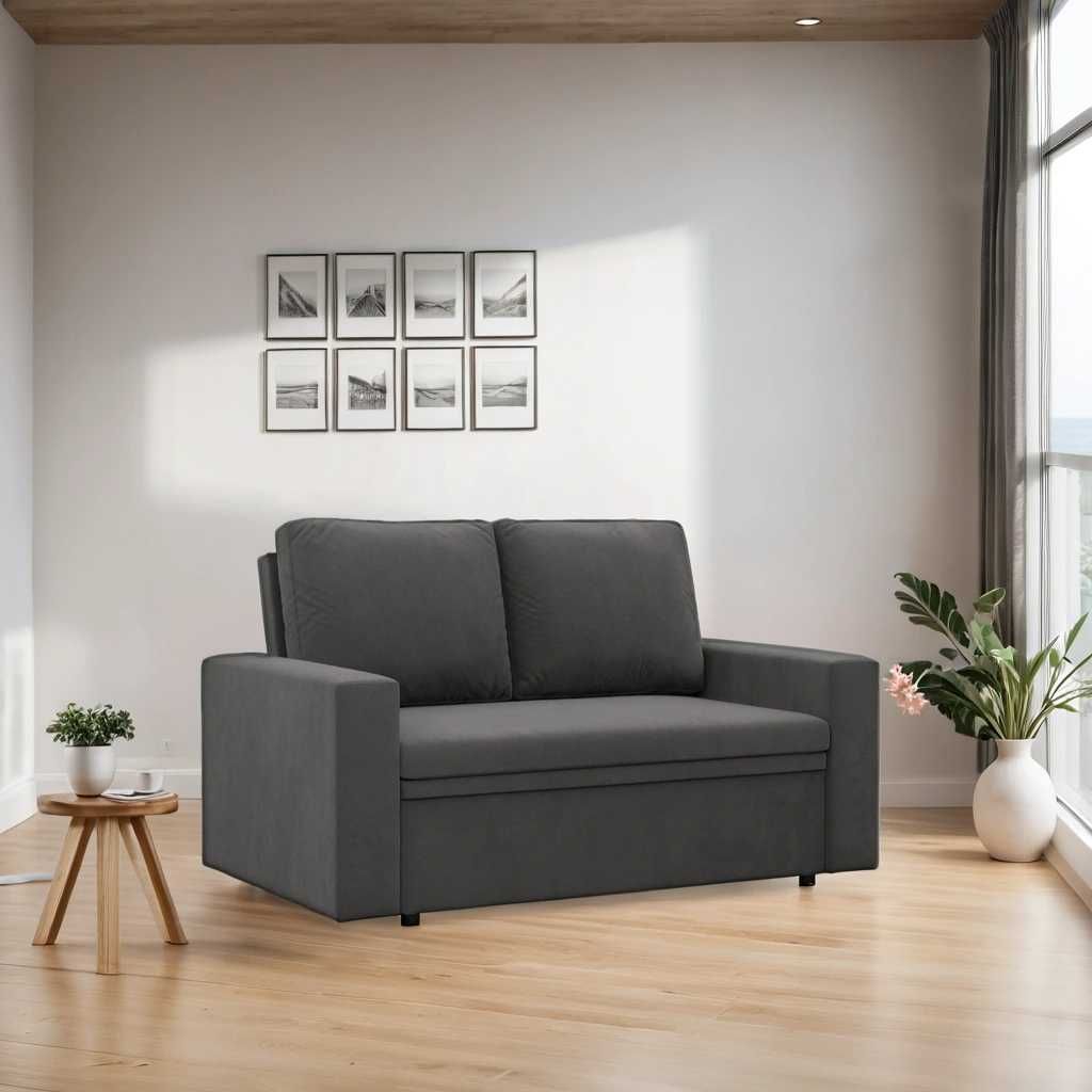 Sofa 2-osobowa z Funkcją Spania Rozkładana Pojemnik Funkcjonalna Neo