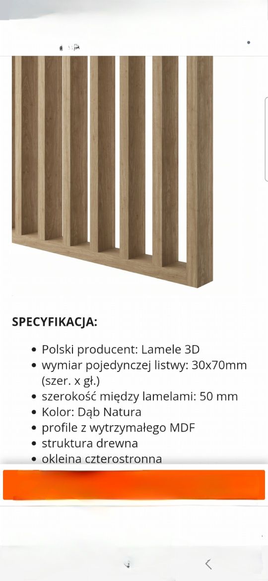 Nowa-Ścianka z lameli - gotowy zestaw- 99cm- dąb natura

Ścianka z lam