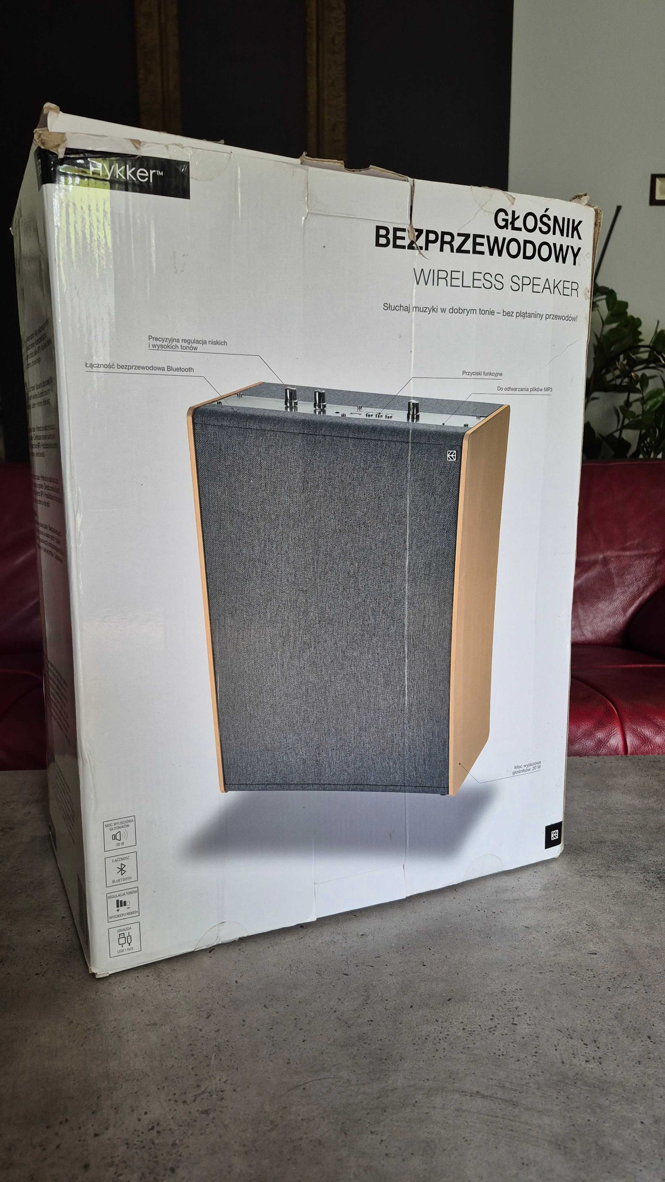 Głośnik bluetooth bezprzewodowy Hykker classic vintage