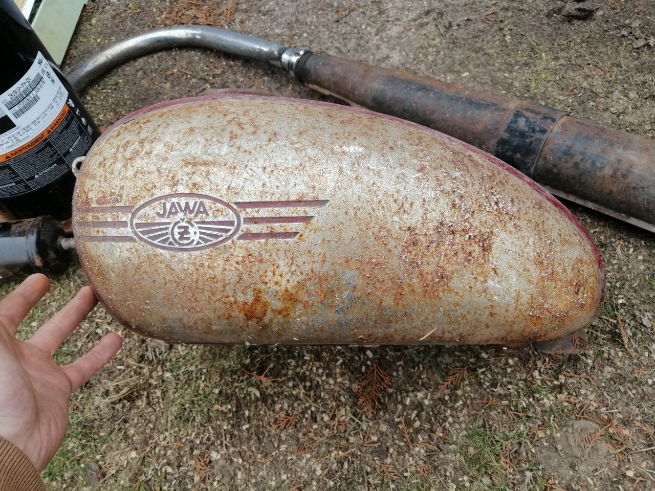 Zbiornik paliwa jawa cz 175 250 tłumik wydech wsk kolanko wsk 125 350