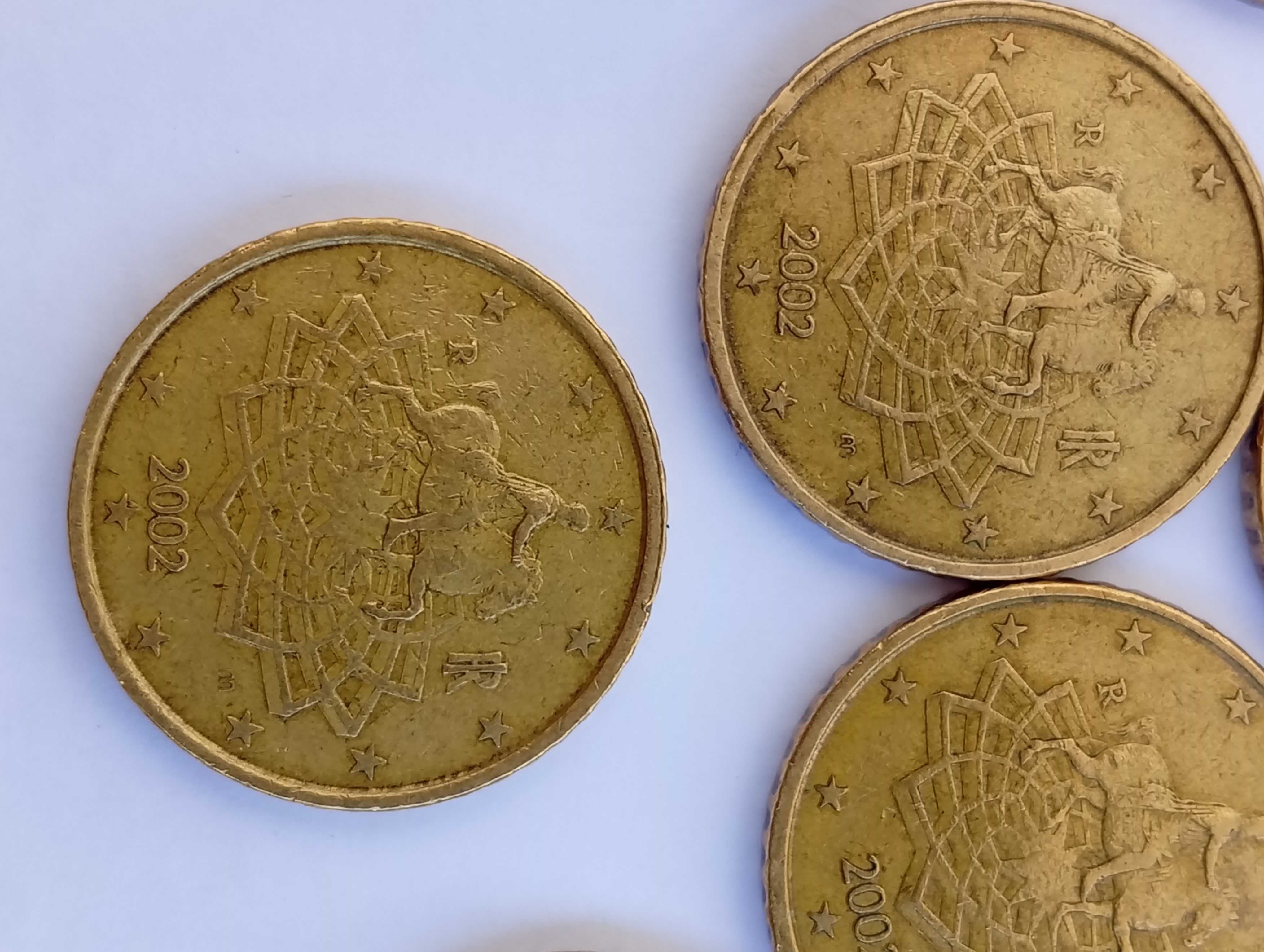 Lote de moedas 2002, Itália (defeitos/erros/excesso de metal)