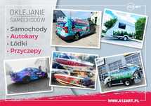 Oklejanie + PROJEKT na samochód, auto Reklama na auto Projekty graficz