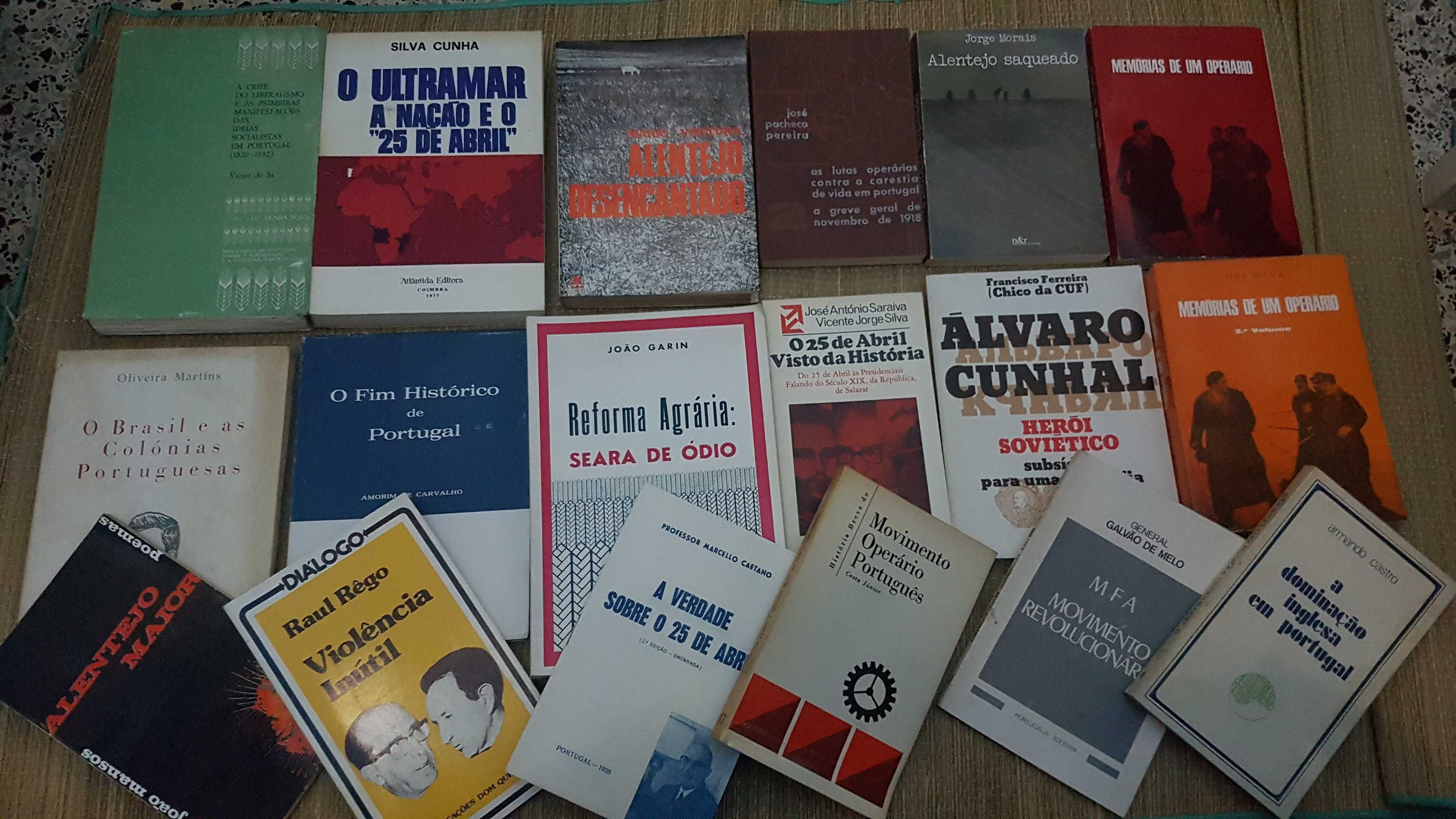 Lote 18 livros Historia Memorias Revolução 25 abril 1974