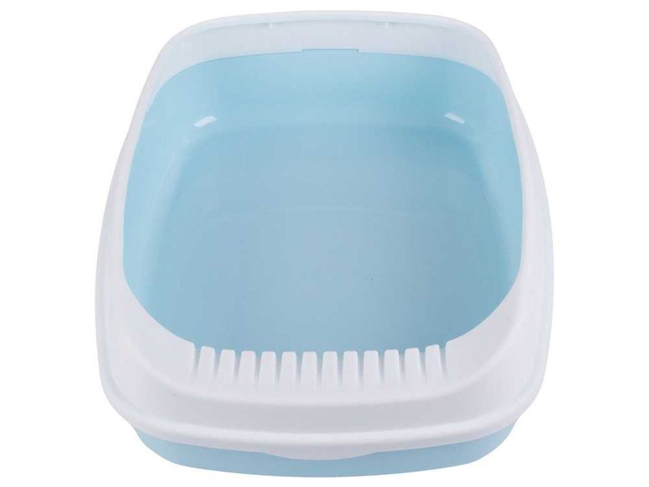 solidna kuweta dla kota otwarta z ramką na żwirek + łopatka duża