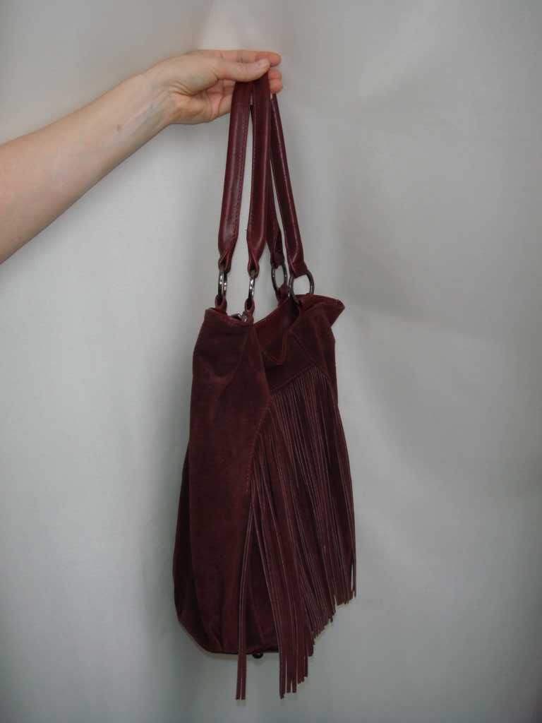 Женская замшевая сумка сумочка с длинными ручками