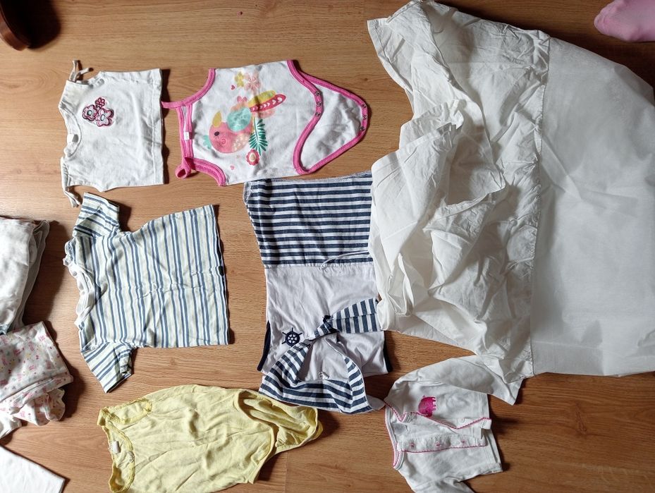 Paka ubrań dla dziewczynki r.74-86