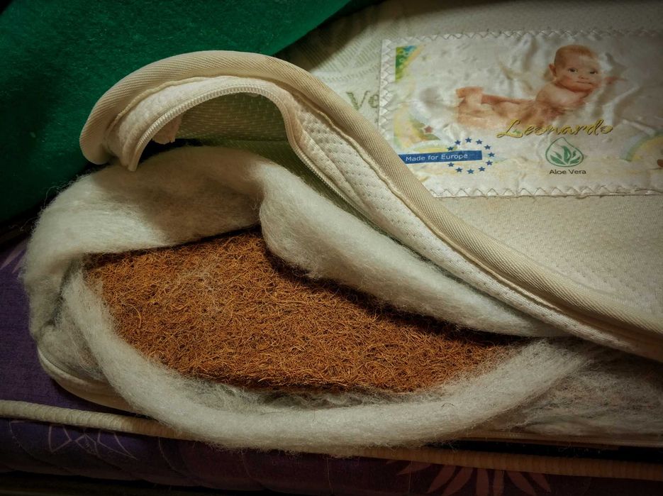 Матрац Aloe Vera 60х120х6 детский жёсткий с кокос.койрой чехол съемный