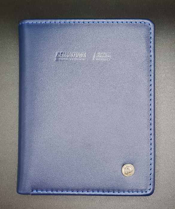 Granatowy porftel firmy "Portfele Polskie"