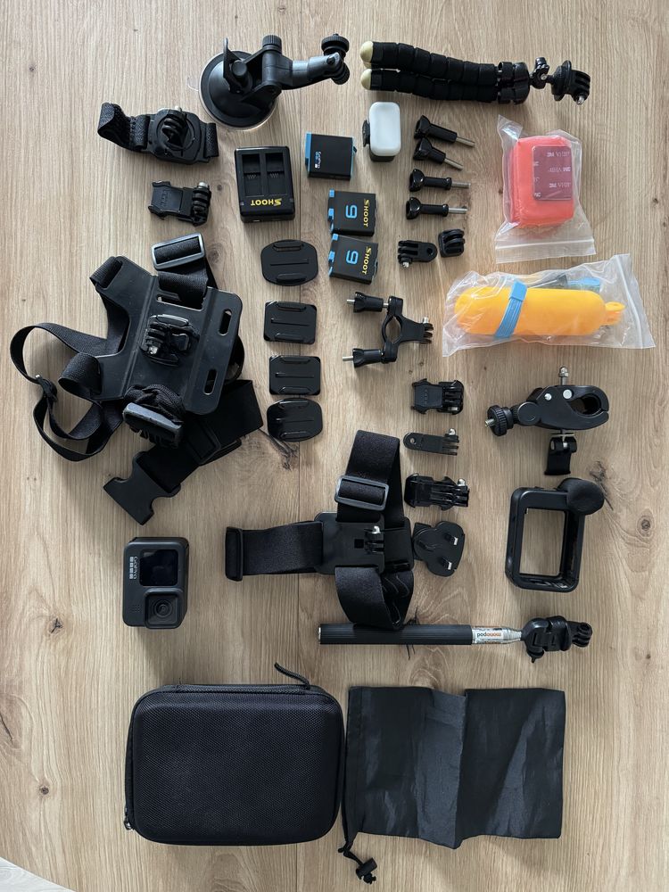 GoPro HERO 9 Black + Media Mod + Light Mod + Mega Zestaw Akcesoriów!