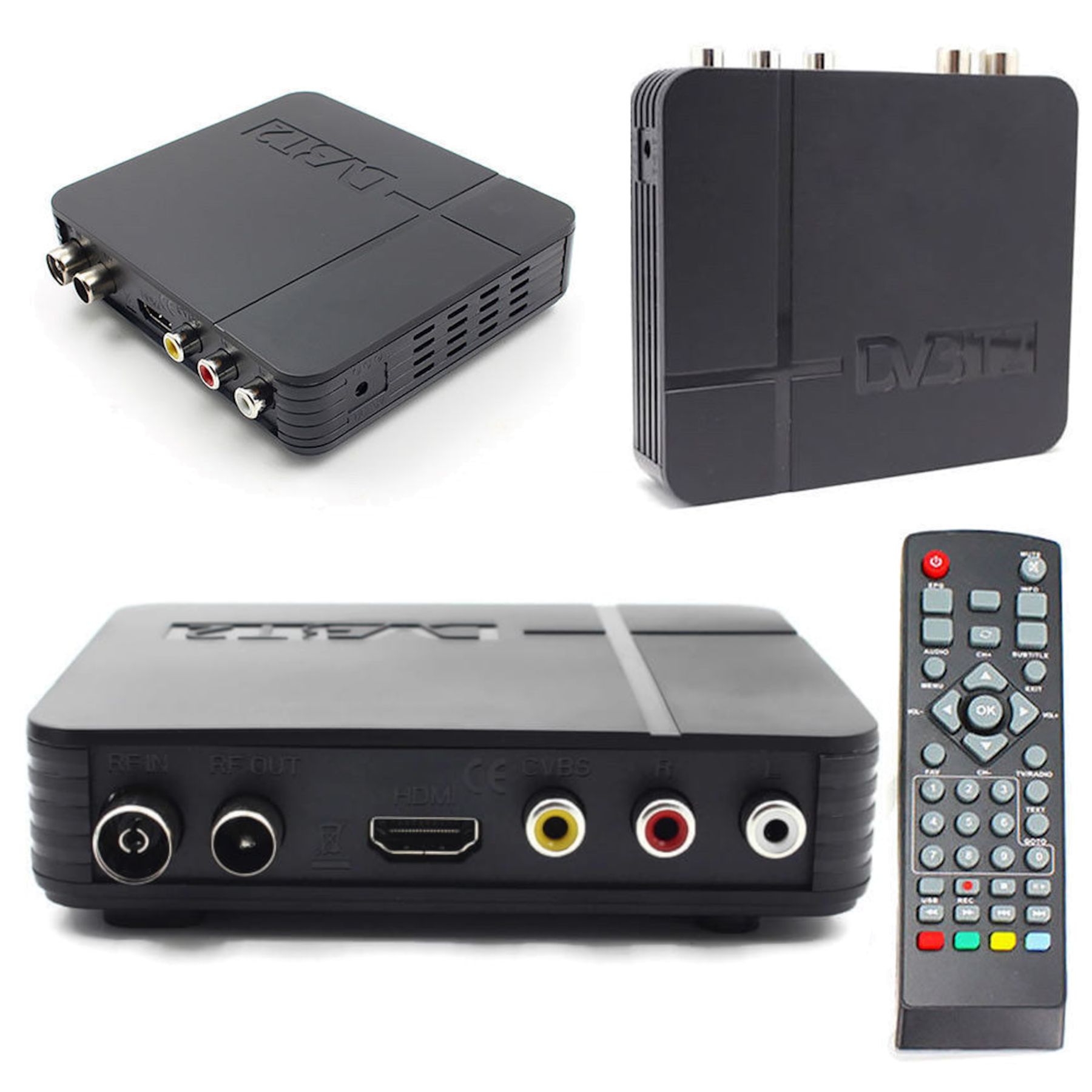 Tuner DEKODER telewizji naziemnej DVB-T2 MPEG4 HDMI USB CVBS CHINCH