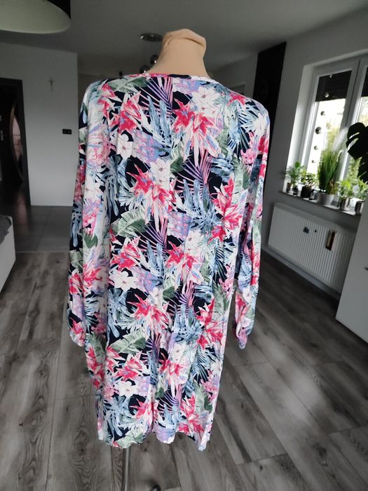 R.46 bluzka tunika kolorowa damska plus size