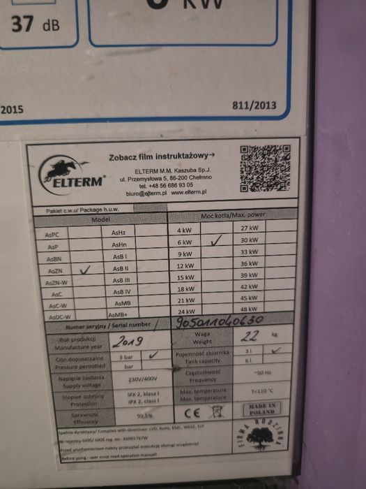 Elterm kocioł elektryczny 6kw