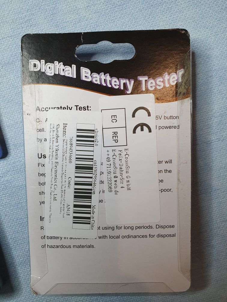 Тестер для батареек Battery tester