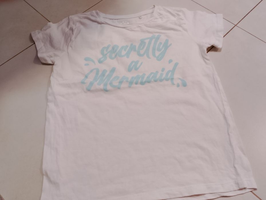 T-shirt dziewczęcy biały