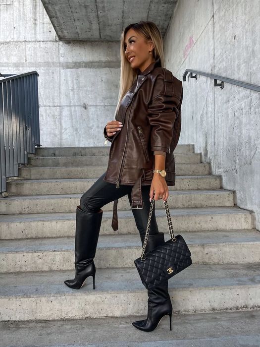 Kurtka brąz skóra nowa z papierową metką okazja