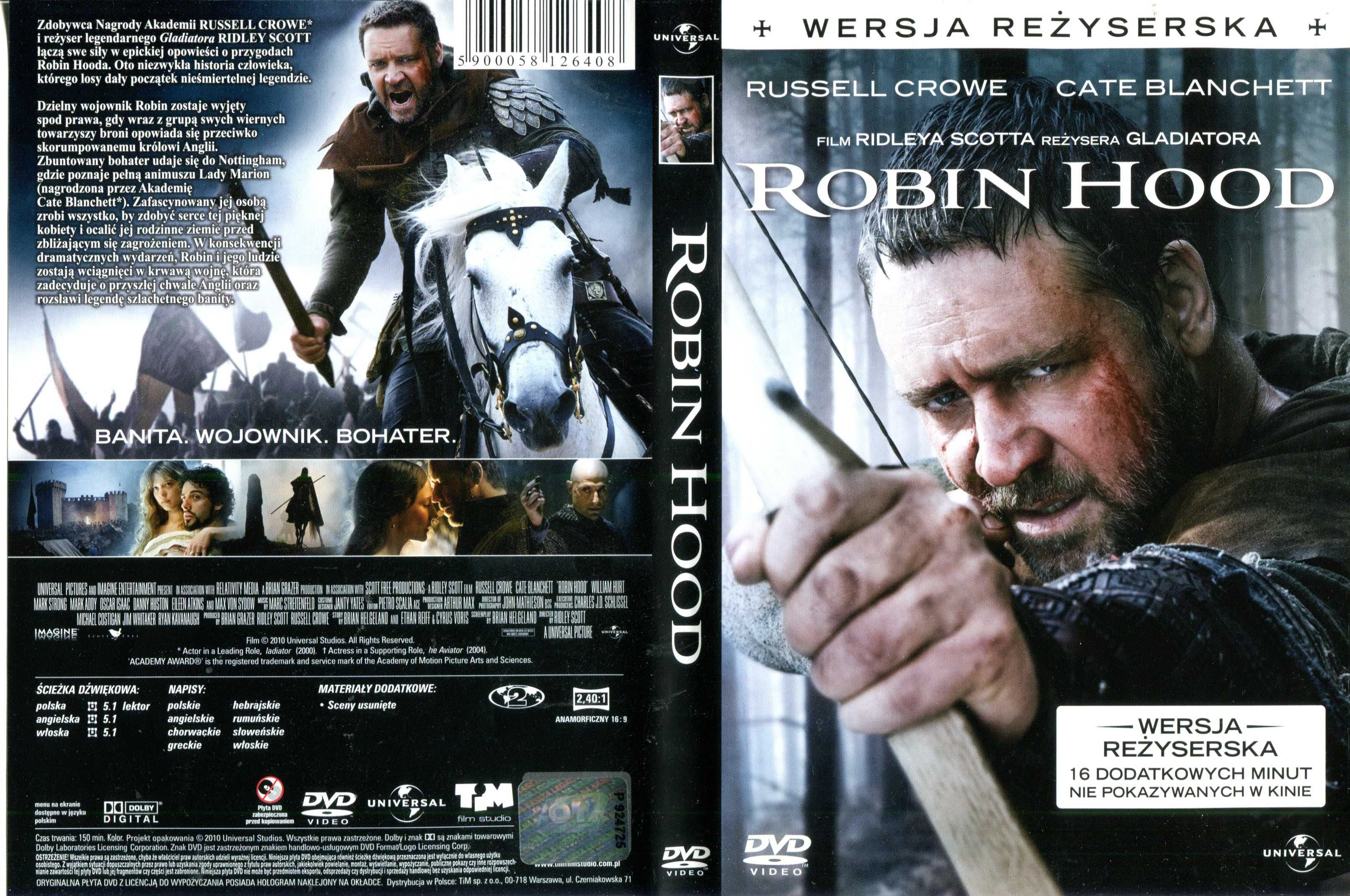 Robin Hood płyta dvd