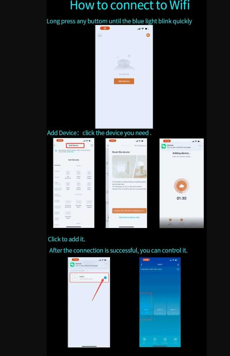 Interruptor inteligente WiFi Touch controlo por telemóvel, programável