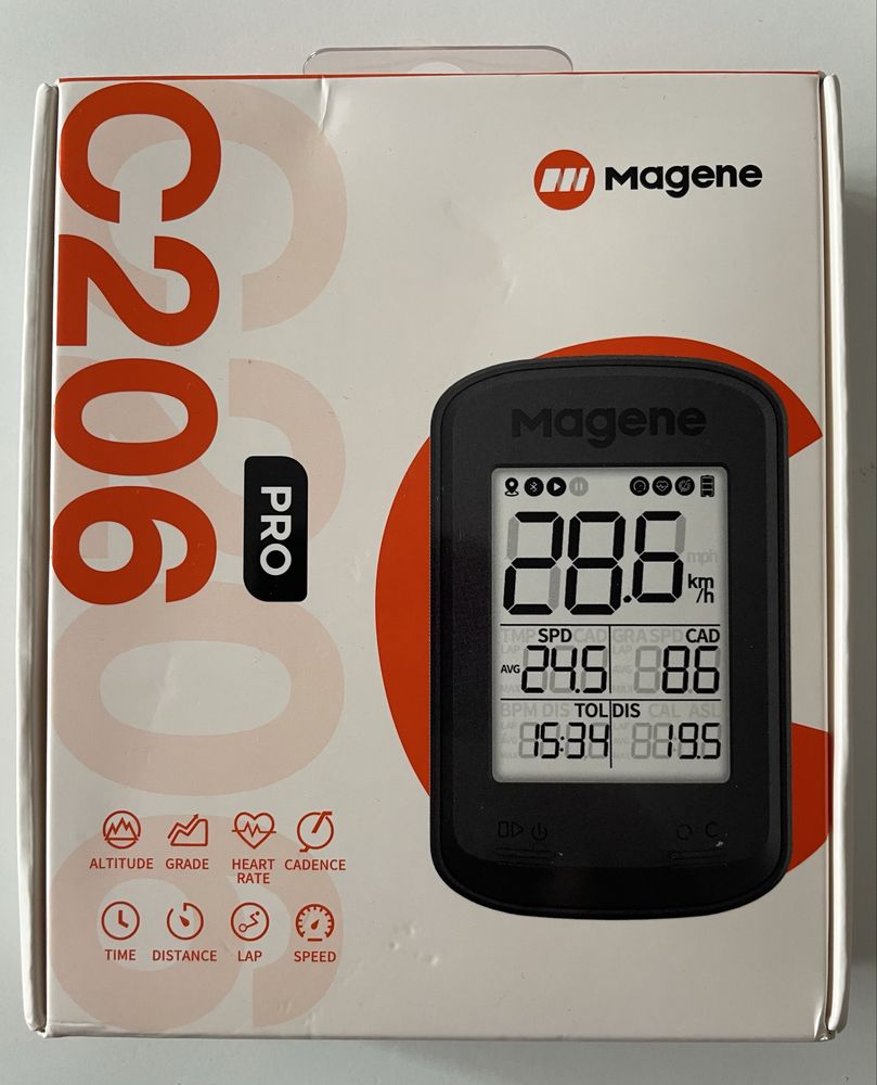 MAGENE C206 Pro mały profesjonalny licznik rowerowy z GPS BLE Ant+