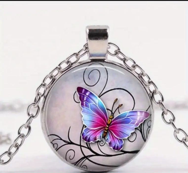 Motyl biżuteria bransoletka wisiorek kolczyki