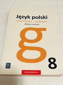 Język polski gramatyka i stylistyka zeszyt ćwiczeń 8 WSiP