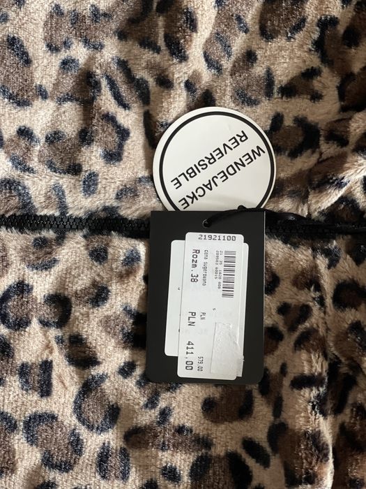 Kurtka dwustronna jesienna panterka/czarna nowa 38 blue flame