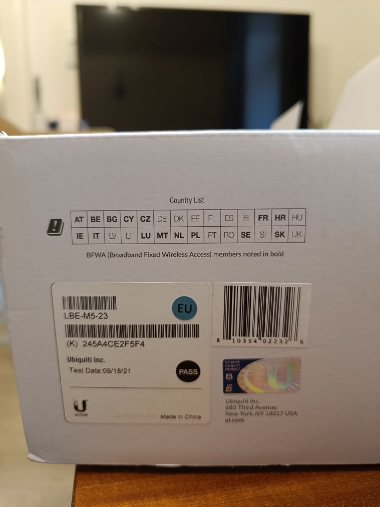 Antena wifi kierunkowa Ubiquiti LiteBeam M5