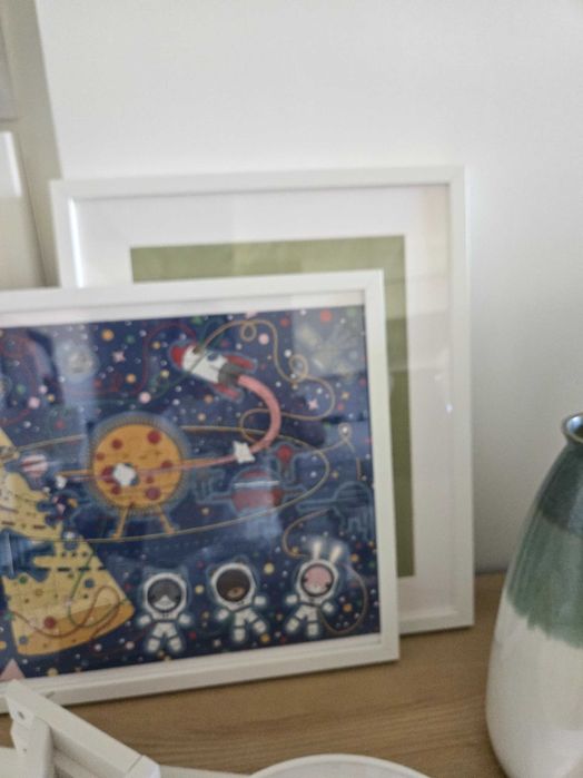 2 molduras de cor branco mate