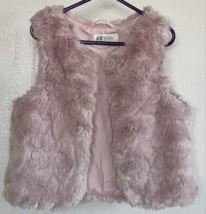 Futerkowa kamizelka H&M 122 cm.