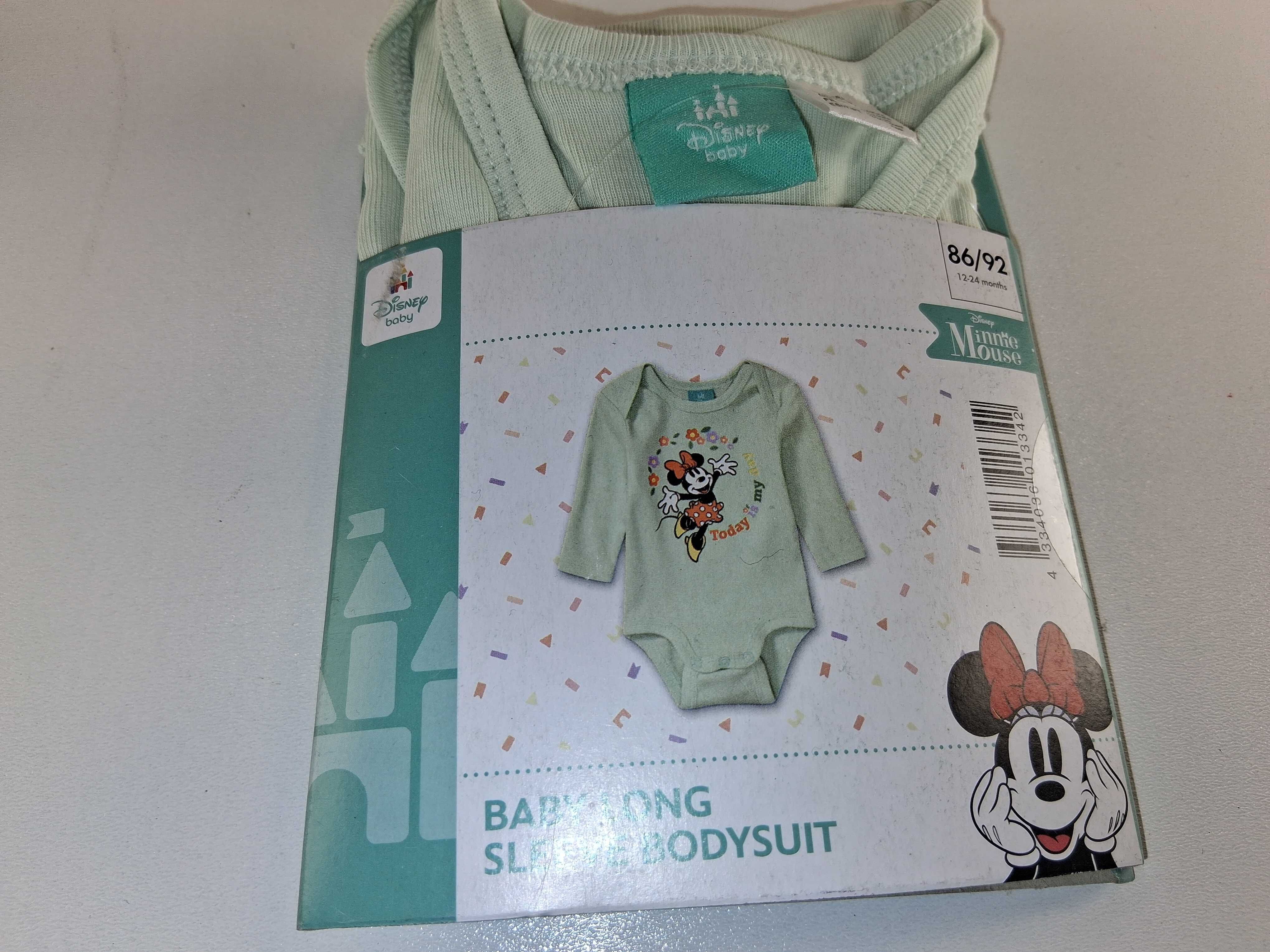 A256 Body Niemowlęce Disney Minnie Mouse Długi Rękaw Bawełna 86/92
