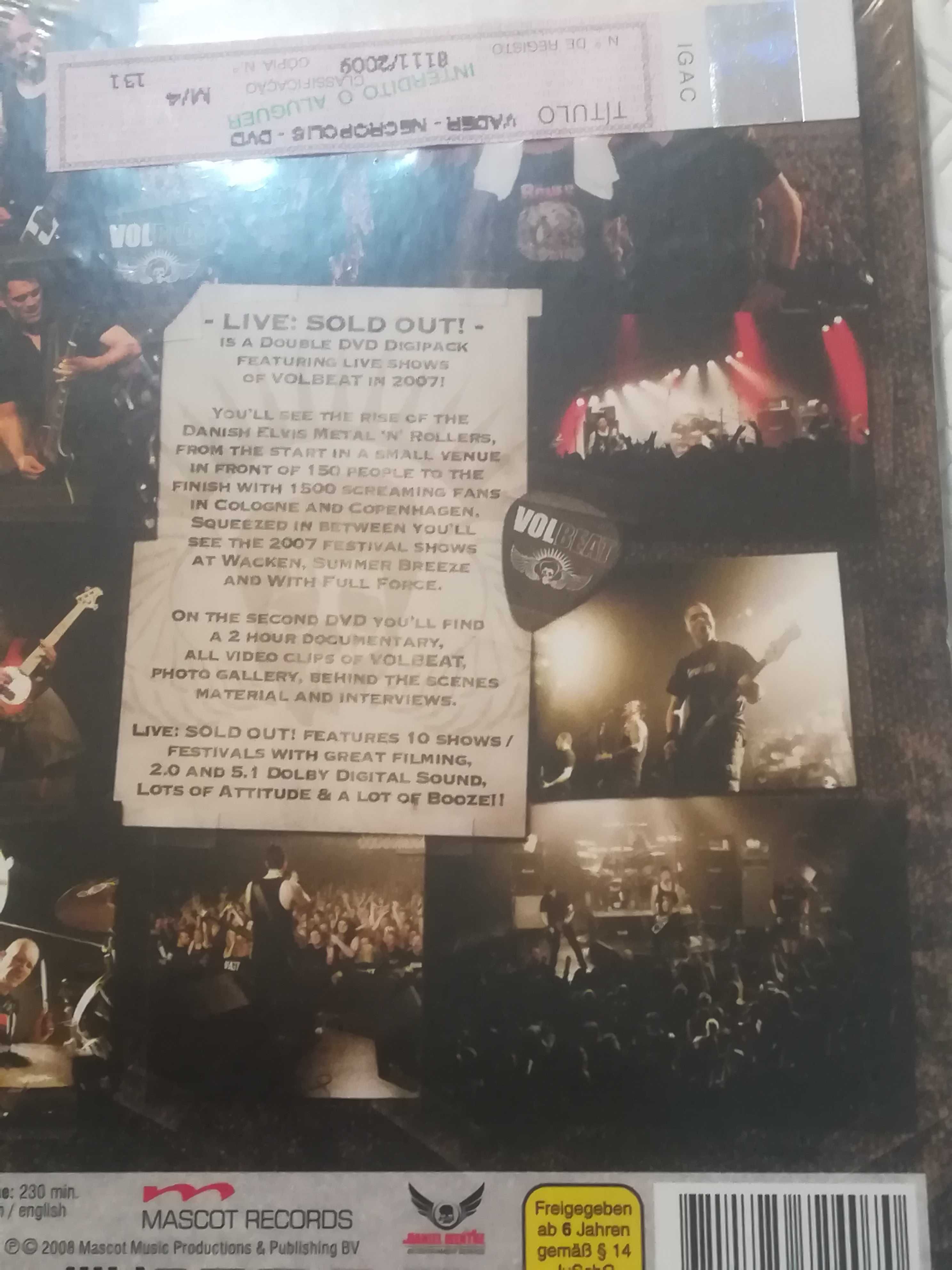Portes incluídos Dvd concerto Volbeat  novo ainda selado