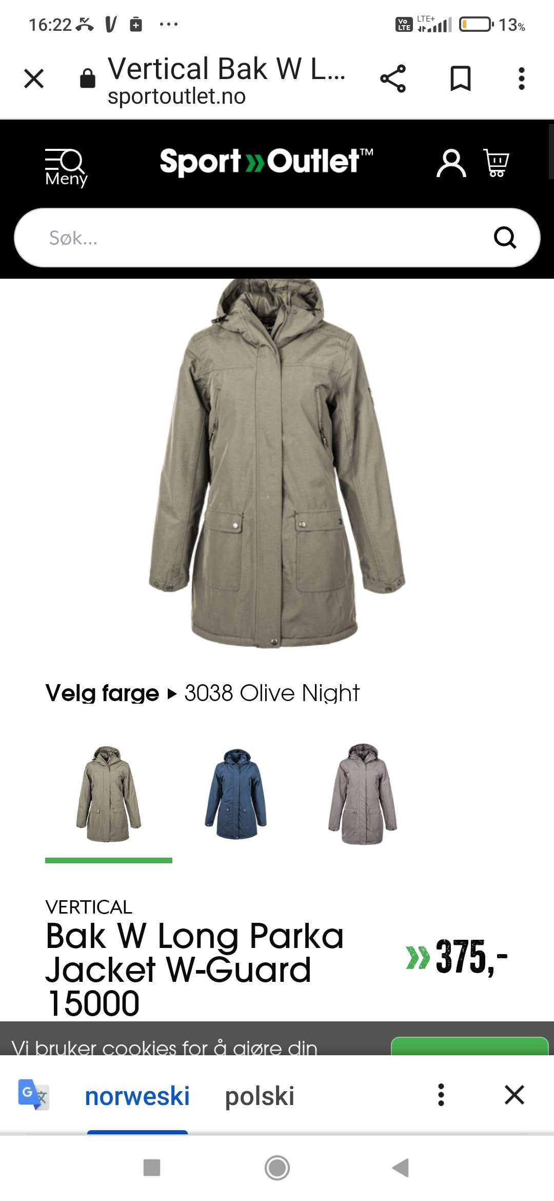 Kurtka zimowa duńskiej firmy Vertical W-guard 1500 Nowa