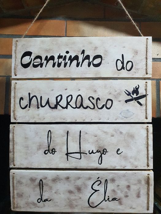 Placa decorativa de madeira