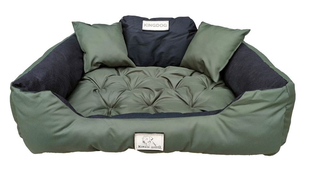 legowisko dla psa kojec 55x45 cm personalizowane wodoodporne zielone