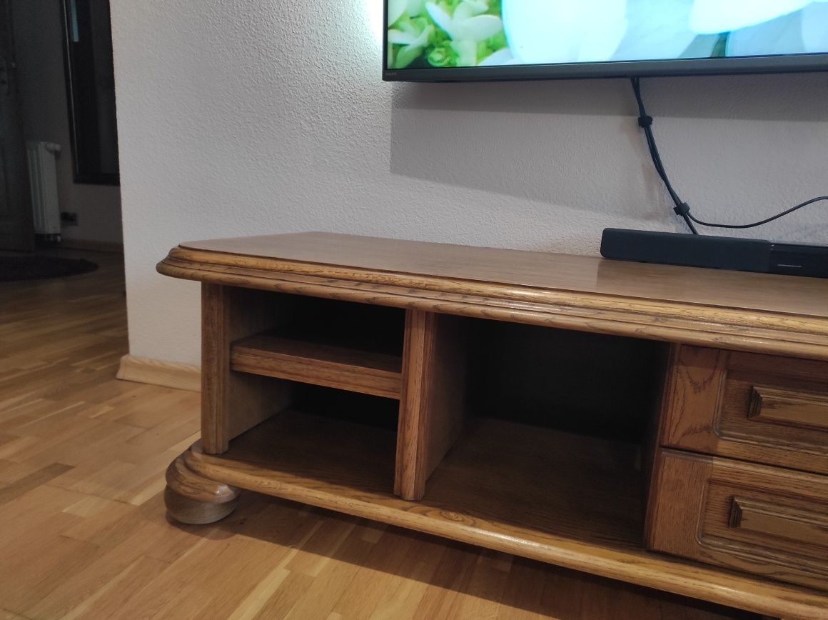 Szafka pod telewizor dębowa