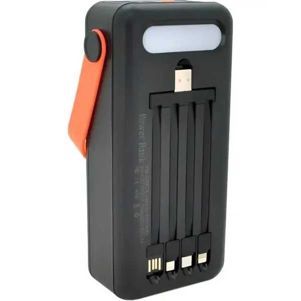 Повербанк новый  c USB и встроенными кабелями PowerBank