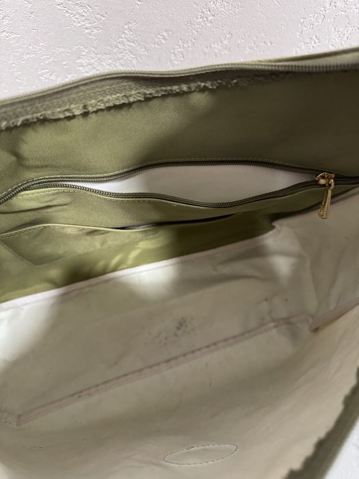 Torebka Longchamp shopperka listonoszka torba na ramię zielona