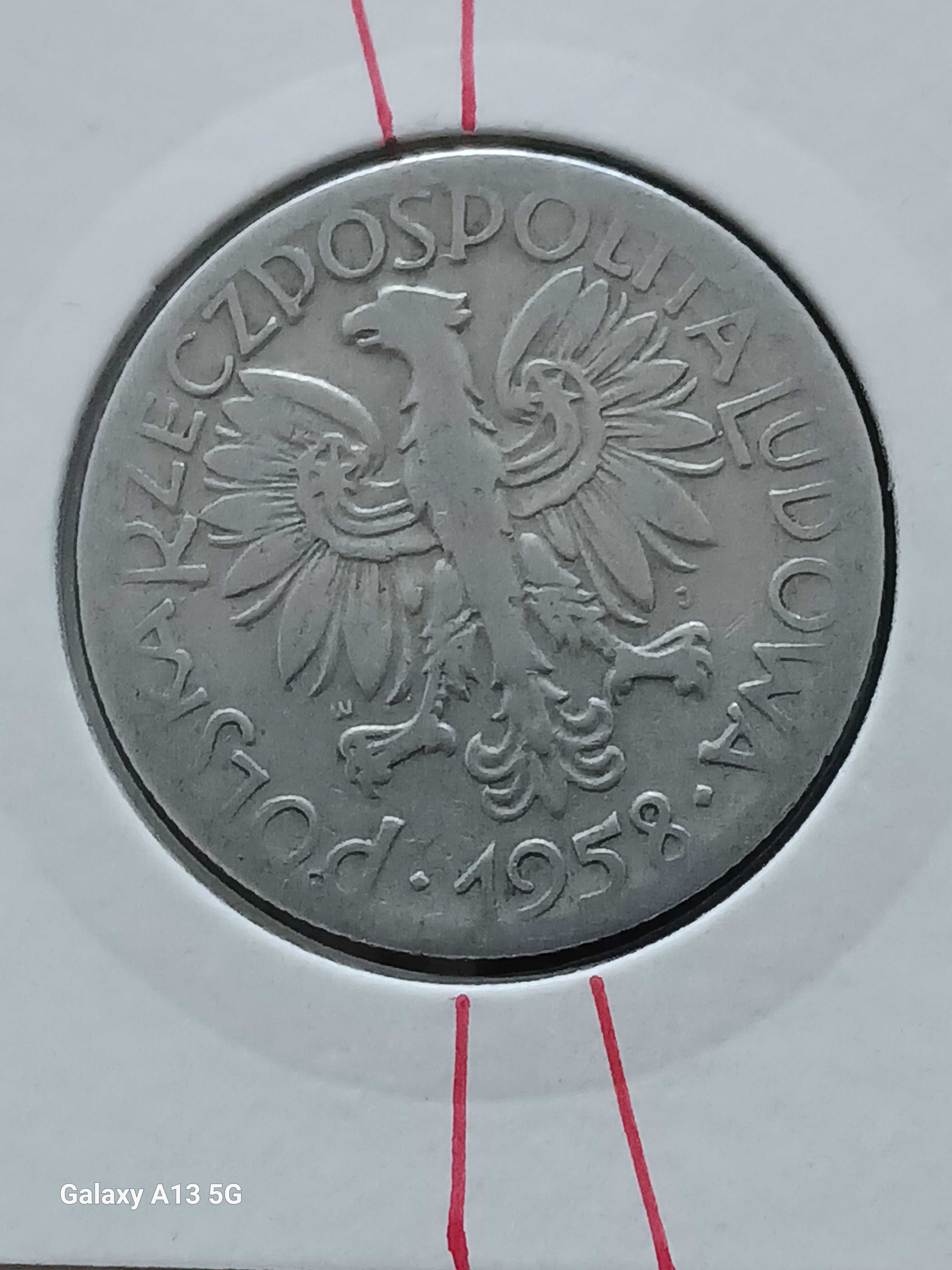 5 Złotych Rybak 1958 r. - nr.2 - Skrętka - rzadkość