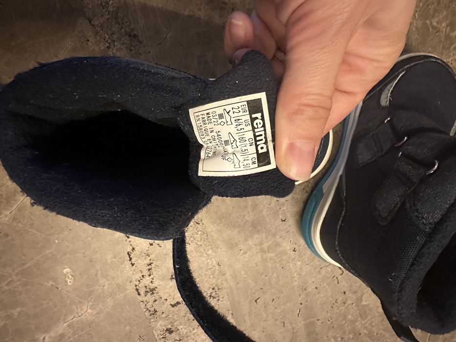 Зимние ботинки reima размер 22. Состояние отличное