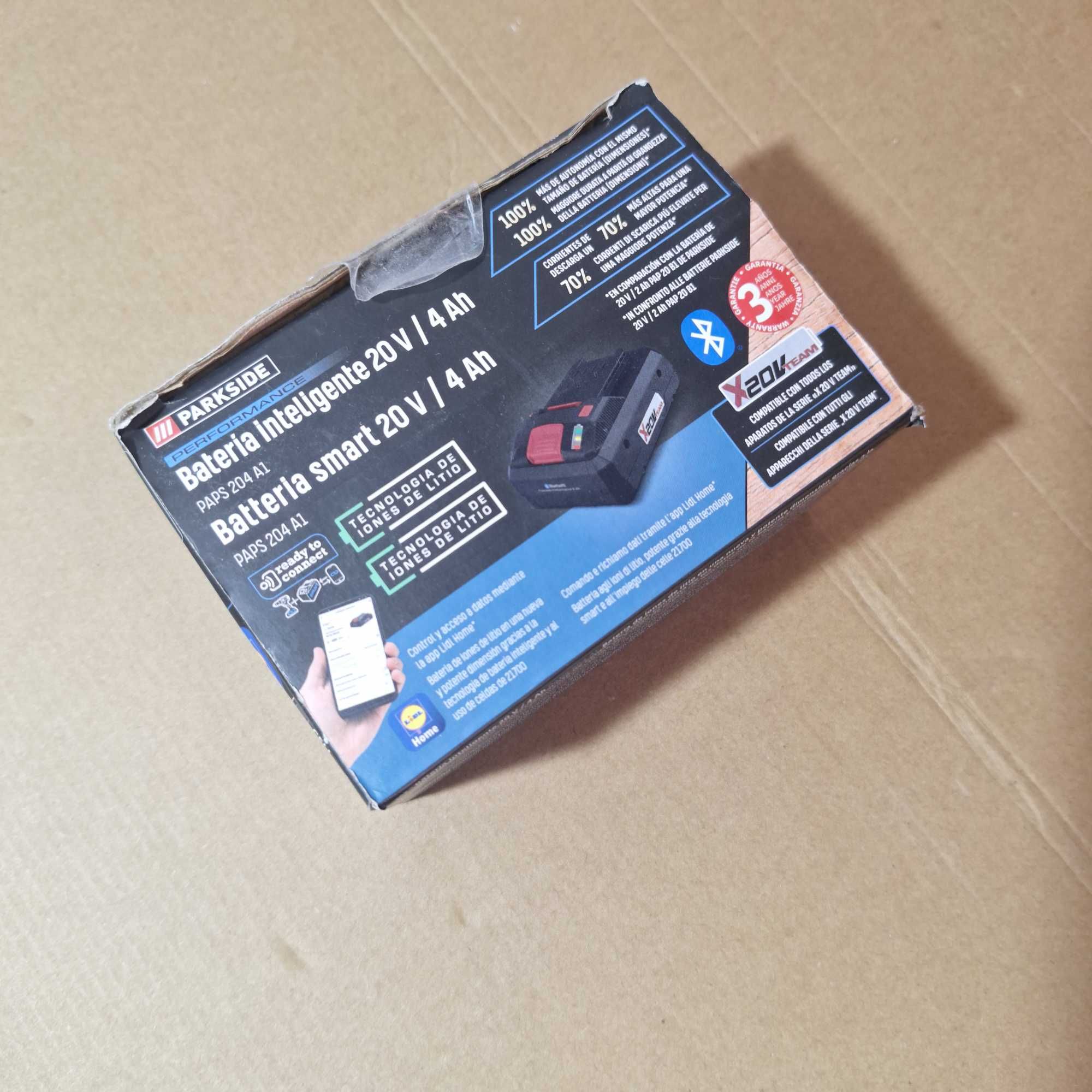 Bateria Inteligente Parkside Performance 20V 4Ah ( Nova )