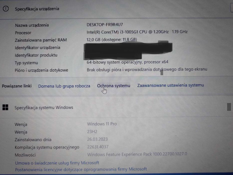 Laptop Lenovo V14-IIL *Intel Core i3 * 12GB RAM * WIN 11 PRO*