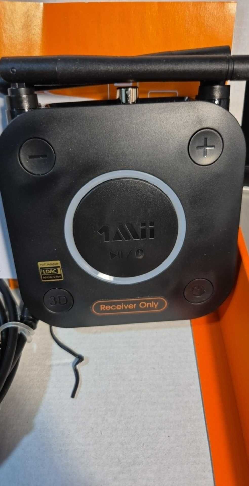 Nadajnik audio 1Mii B06TX Bluetooth 5.2 do telewiz, AUXoptyczny/3,5 mm