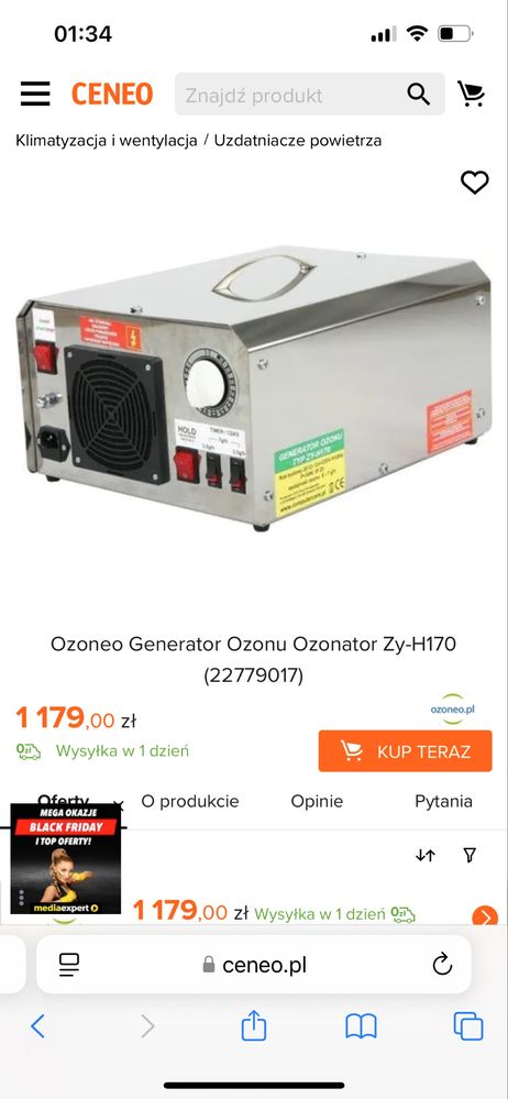 Generator ozonu typ zy-h170
