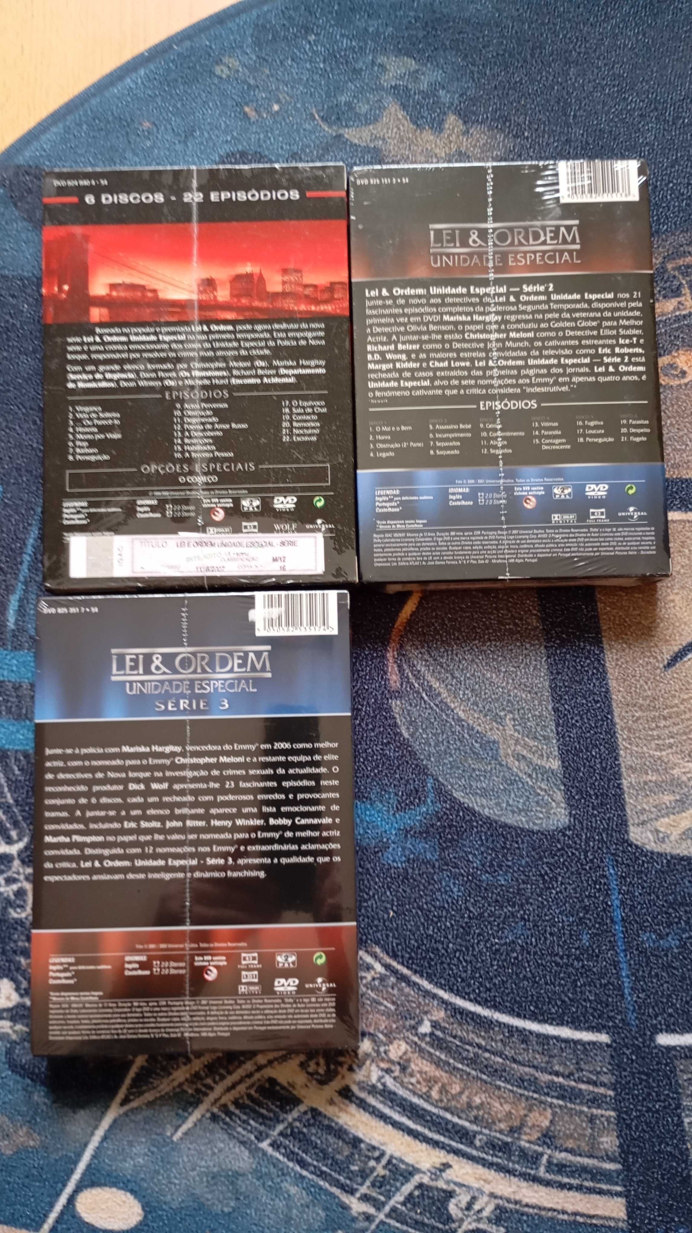 DVDs lote lei & ordem série 1,2,3 selados