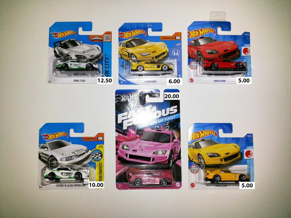 Honda - Carros das Marcas Hot Wheels , Majorette , Matchbox .