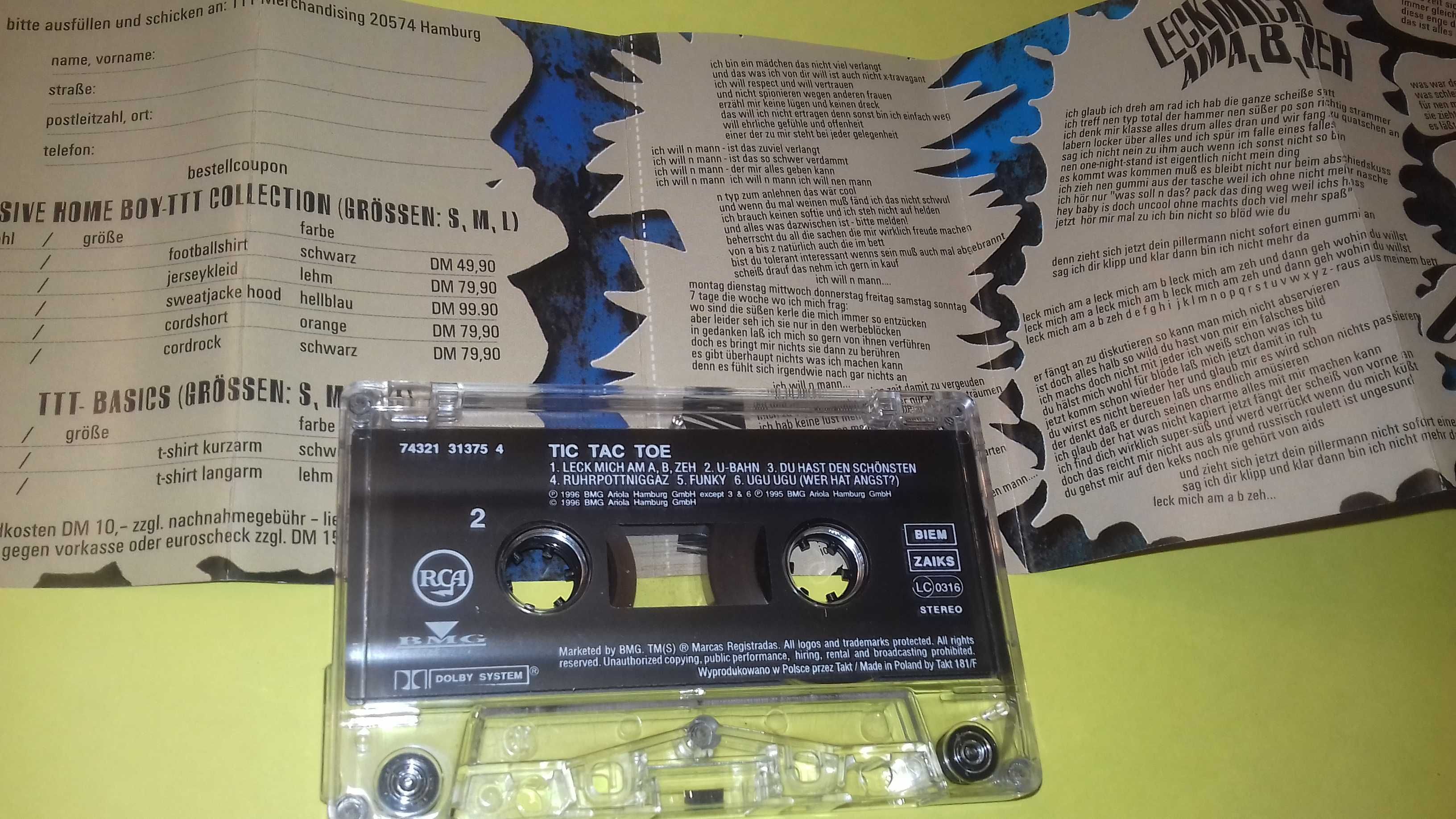 Kaseta magnetofonowa Tic Tac Toe 1996 BMG Poland