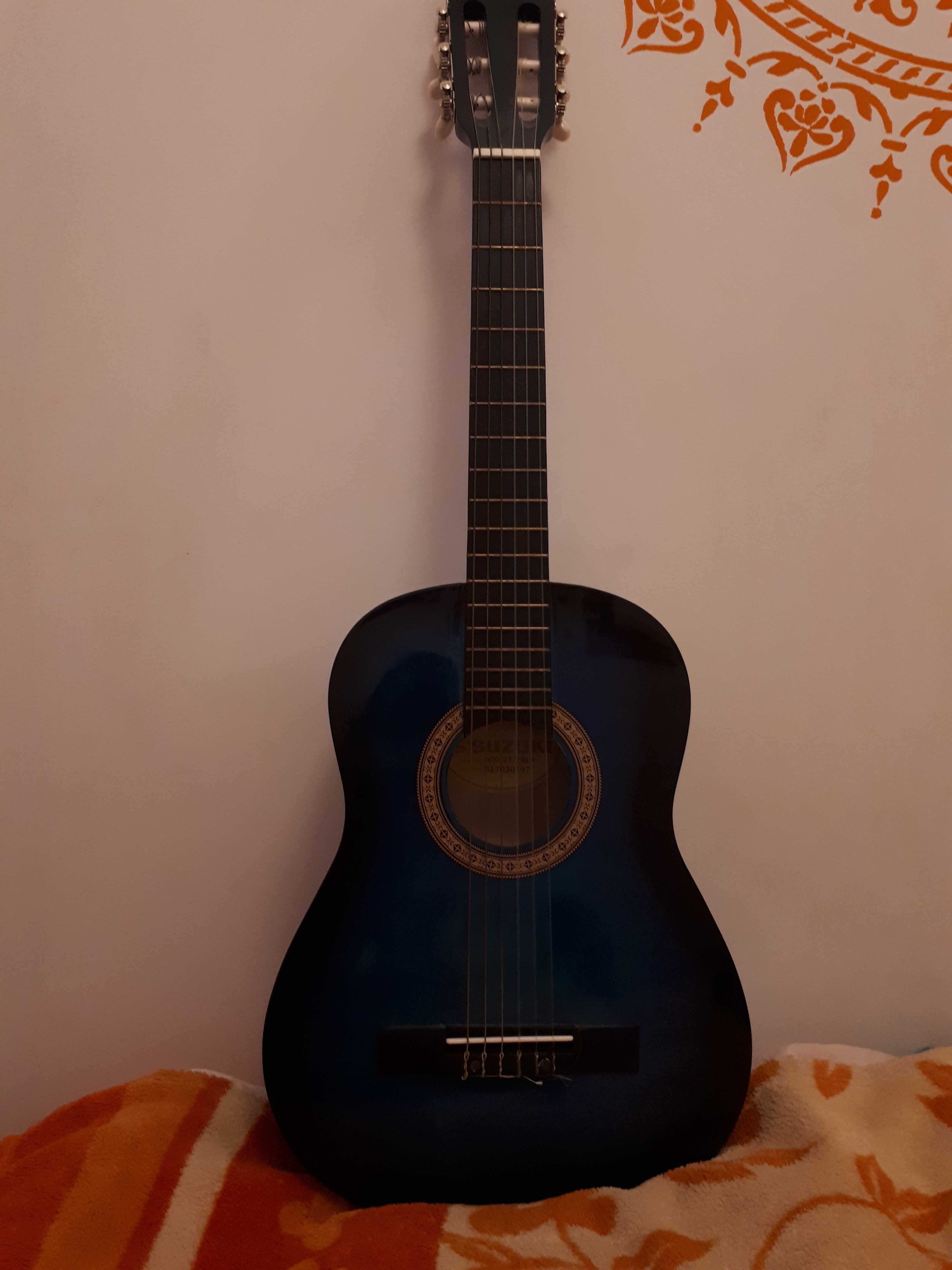 gitara niebieska suzuki 1/4