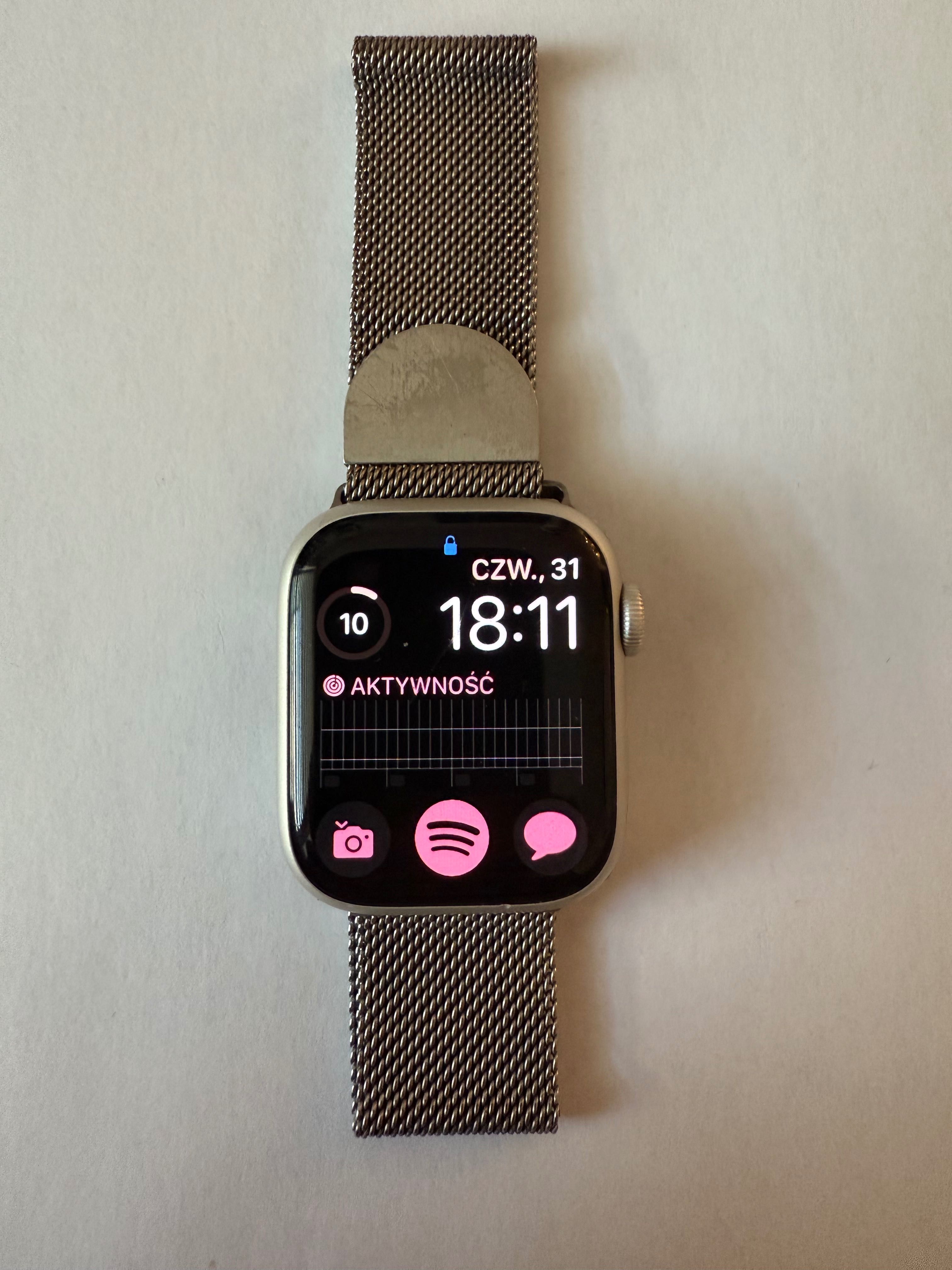 Apple Watch Series 7 GPS + Cellular, 41 mm aluminium +Pudełko i opaski