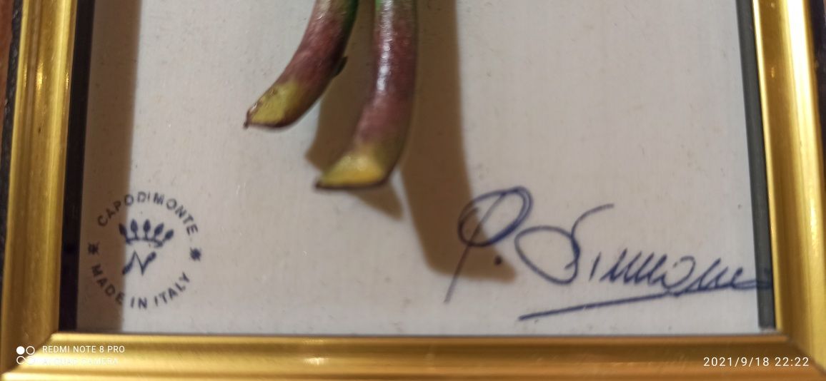 Porcelana CAPODIMONTE Wiązanka Kwiatów Porcelana Wisząca Italia
